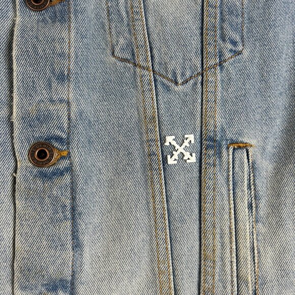 Off-White - S/S 19 - Impressionism Slim Denim Jacket - Picture 6 of 7